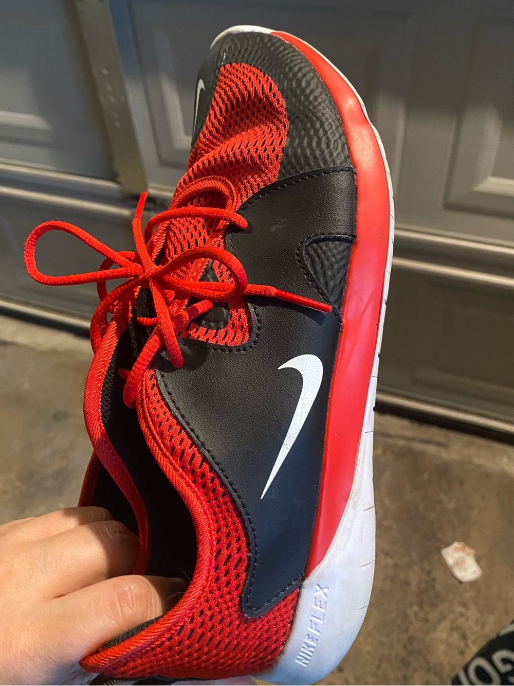 Nike Kids Red and Black Training Sneaker
